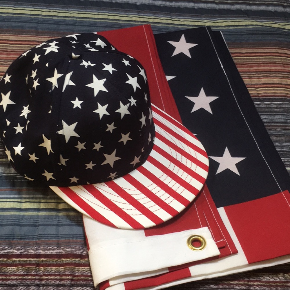 New! American Flag & Baseball Cap Hat